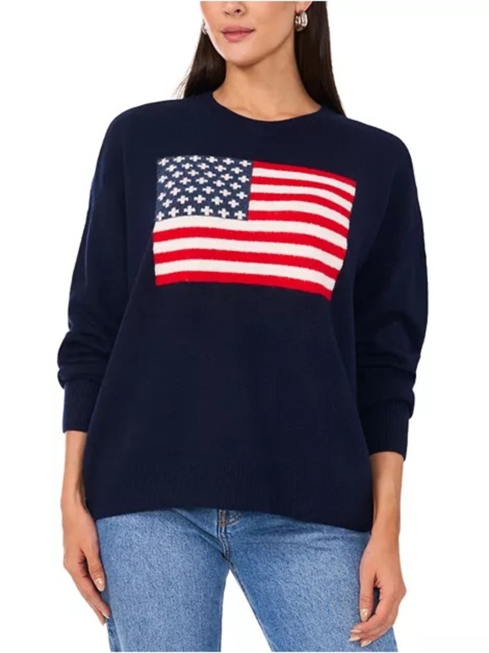 NWOT Vince Camuto Flag Graphic Sweater Size Large Women’s